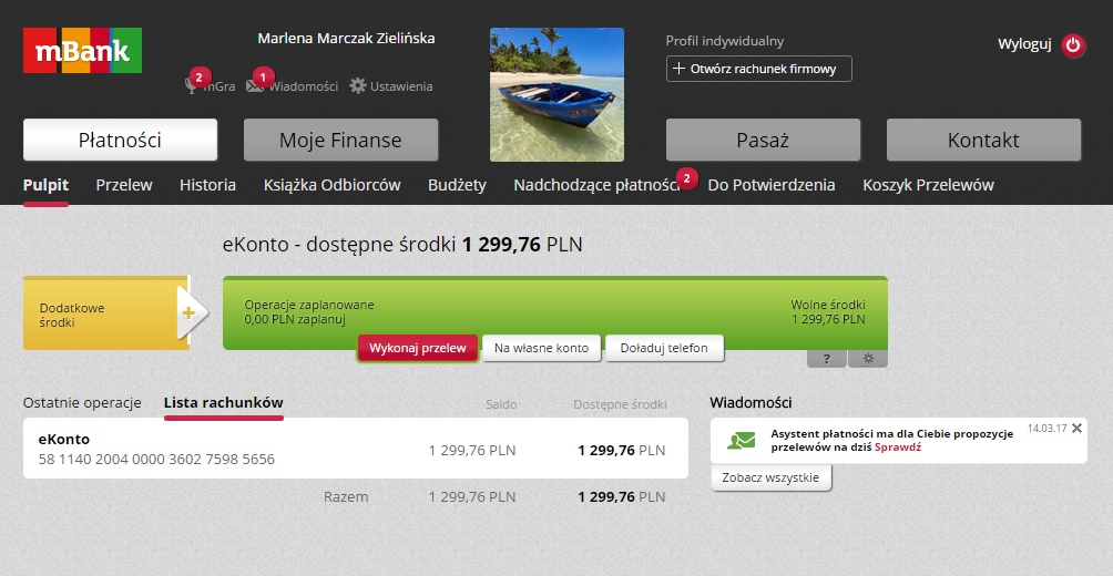 Nadchodzące płatności